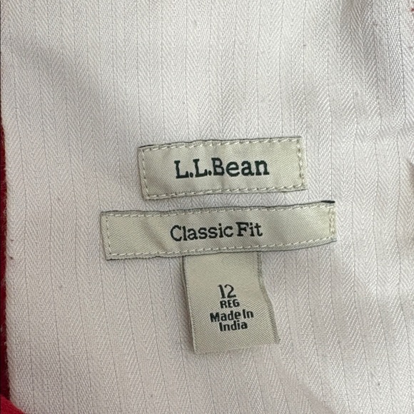 L.L. Bean red corduroy Classic Fit women skirt Garment size 12 100% cotton282460 - Picture 2 of 7
